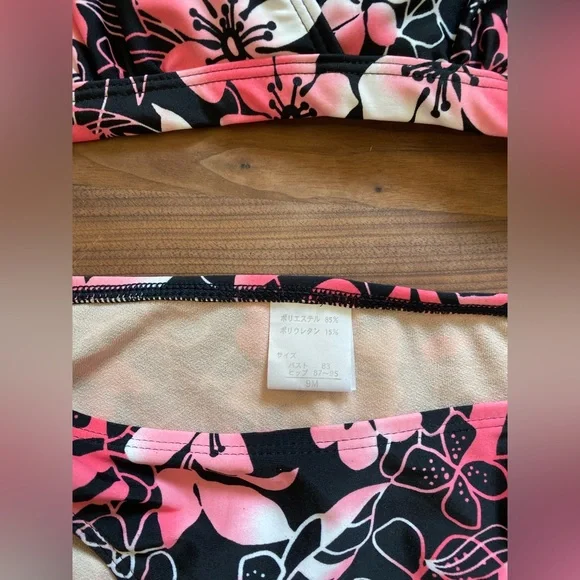 Pink/black bikini set - Picture 3 of 3